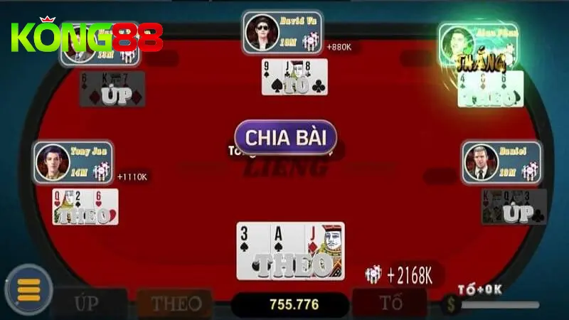 Hướng dẫn cách chơi liêng 3 cây tại nhà cái Kong88